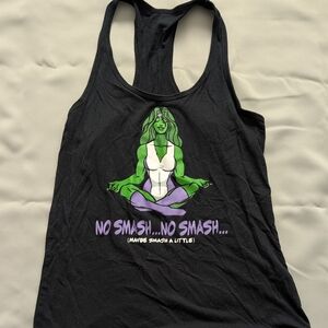 Black Graphic Tank Top